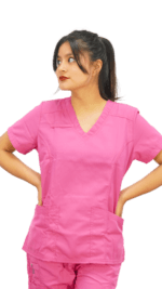 Chaqueta de mujer color rosado Cod 1735 uniformes médicos monterey