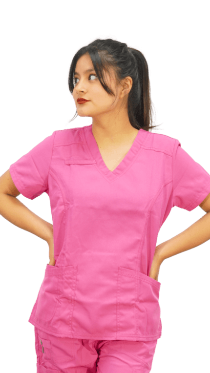 Chaqueta de mujer color rosado Cod 1735 uniformes médicos monterey