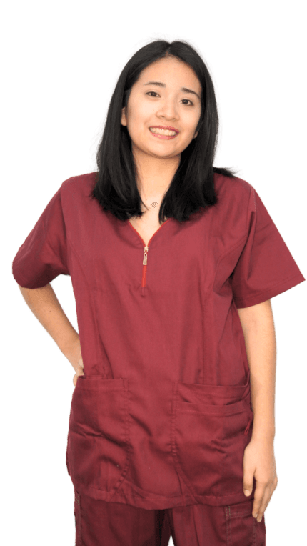 Chaqueta de mujer color vino Cod 1407 uniformes medicos monterey