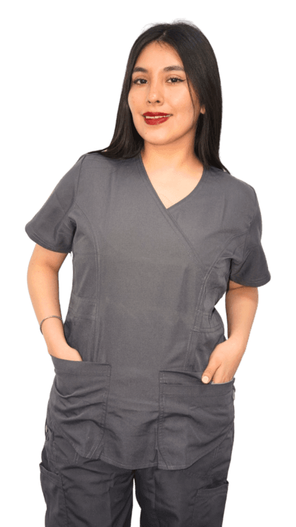 Chaqueta color plomo para mujer