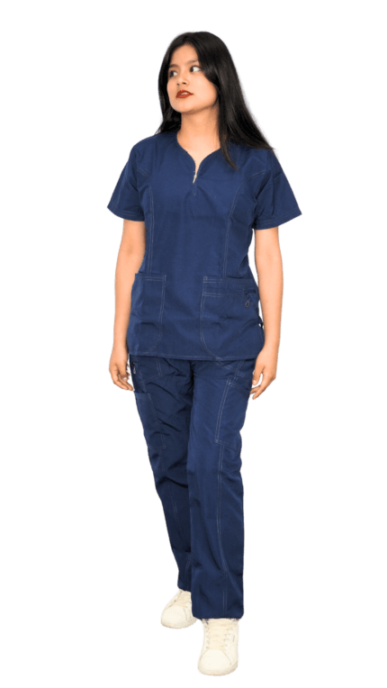 Uniforme médico completo para mujer color azul