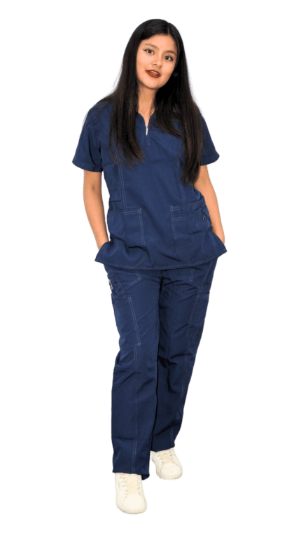 Uniforme médico completo para mujer color azul