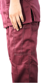 Pantalón de mujer color vino Cod 1515, uniformes medicos Monterey
