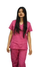 Chaqueta de mujer color rosado Cod 1735 uniformes médicos monterey